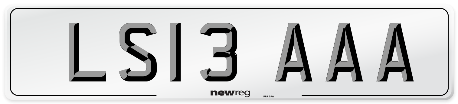 LS13 AAA Number Plate from New Reg